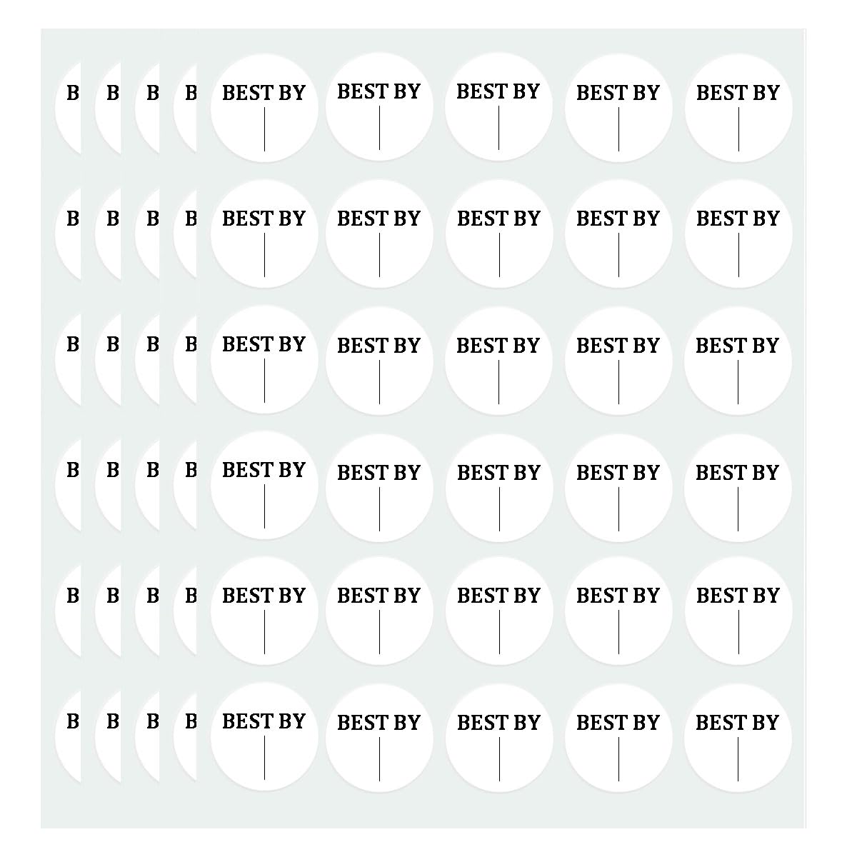 600 Pieces Expiration Date Food Stickers, 1" Circle Dot Small Blank Food Date Labels for Food Containers Storage Freezer Restaurant FoodSaver Food Service Prep Best by Labels