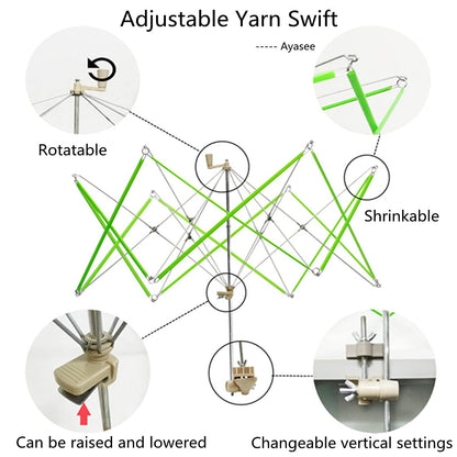 Yarn Swift Yarn Ball Winder Umbrella Knitting Holder for Skeins