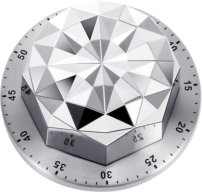 Mechanical Kitchen Timer, Stainless Steel Magnetic Timer with Loud Alarm for Cooking, 60 Minute Wind Up