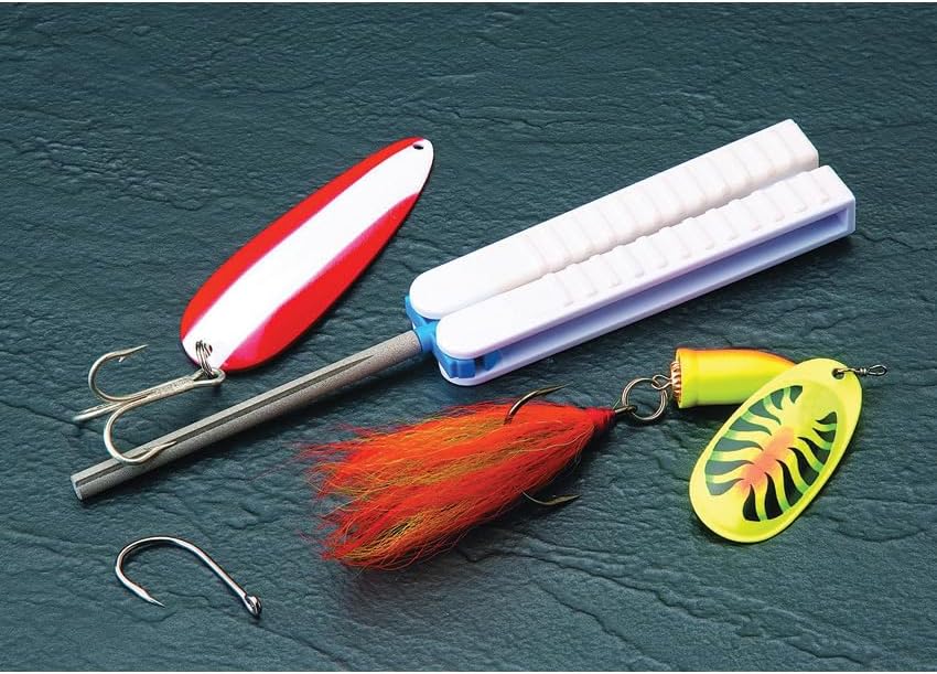 Lansky Folding Diamond Fish Hook & Knife Sharpener, Marine-Grade Fishing Hook Sharpener - LDFHS