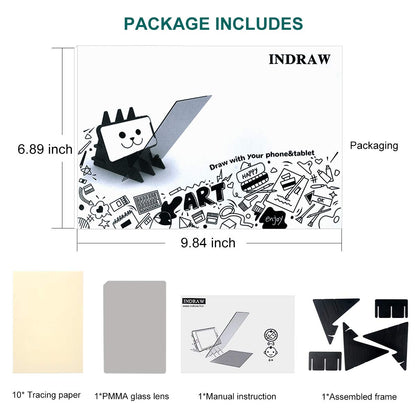 Optical Drawing Board Portable Image Drawing Board Tracing Drawing Projector Painting Board Sketching Tool with PMMA Lens for Beginners, Artists, etc - Small