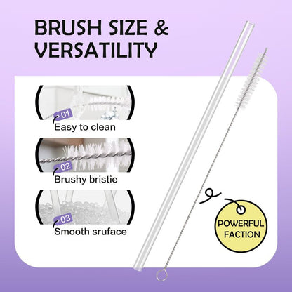 Straw Replacement Compatible with Corkcicle 40 oz,Reusable Plastic And BPA Free,6Straws And 1Brush