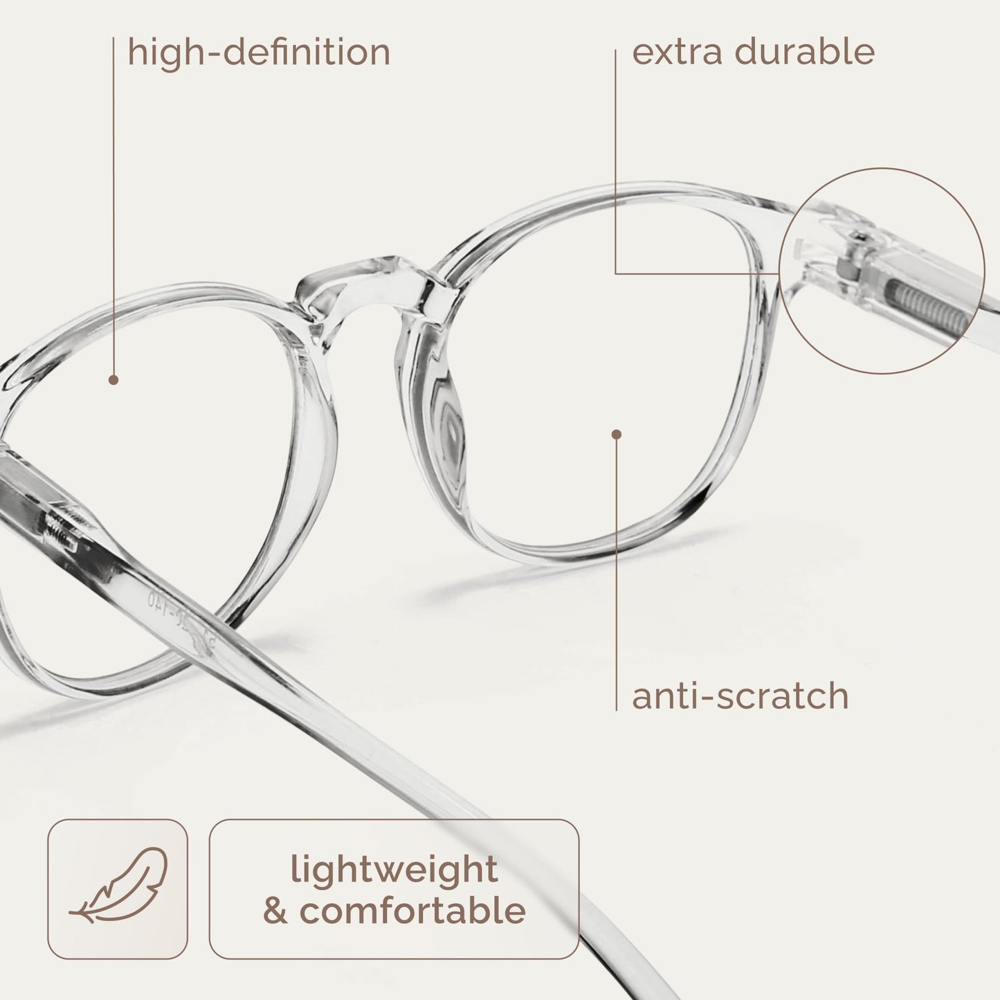 IBOANN Iconic Blue Light Glasses for Woman - Computer Glasses up to 99% Blue Light Blocking - Anti Eyestrain & UV Glare