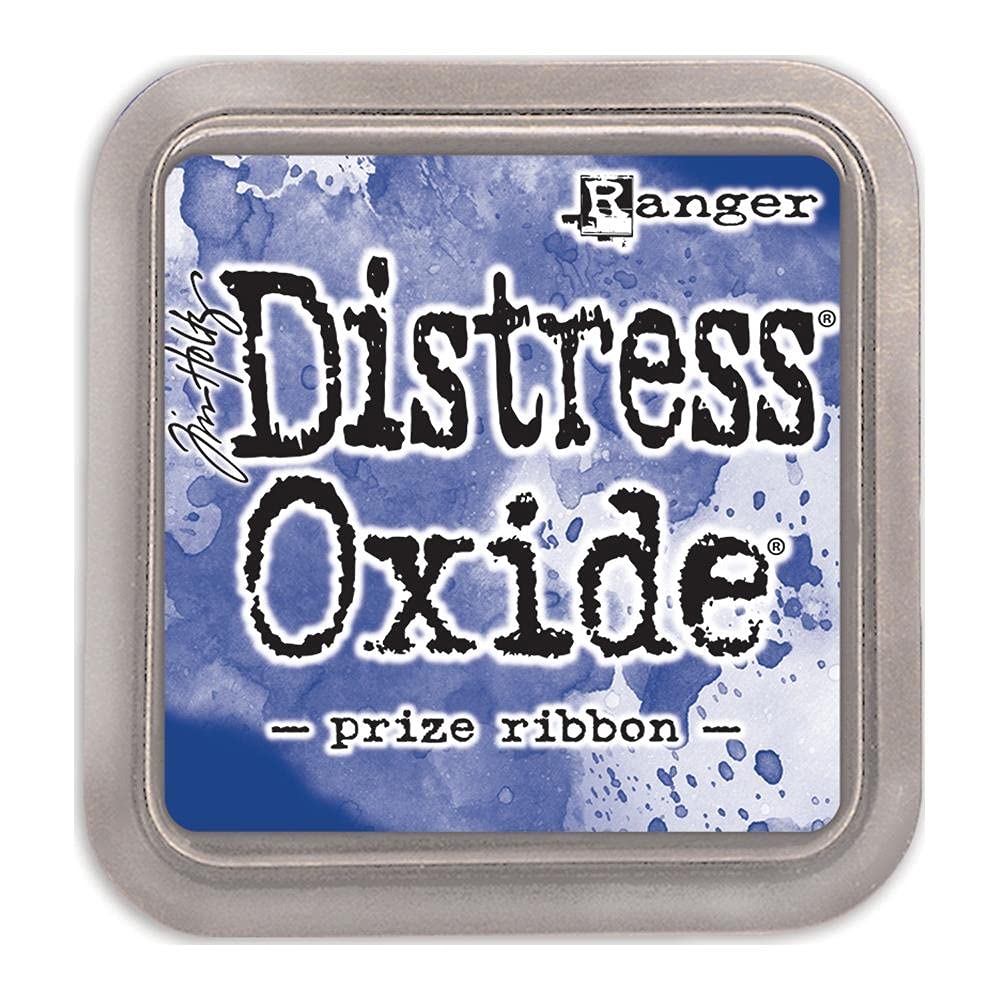 Tim Holtz Distress Prize Ribbon Bundle - Distress Ink and Distress Oxide - Pads, Reinkers and Tools - 5 Items, Prize Ribbon Blue