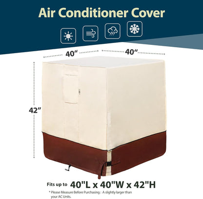 Air Conditioner Cover for Outside Units-40'' Durable 600D AC Covers for Outside Unit Waterproof & Resistant