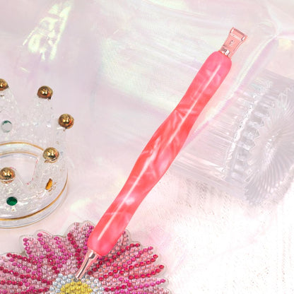 Praise V Do Diamond Painting Art Drill Pen Kit with Screw Stainless Steel Rose Metal Tip Nibs Placers Roller Tool Accessories, Diamond Art Pen for 5D Diamond Paint Bead Dot NeonPink