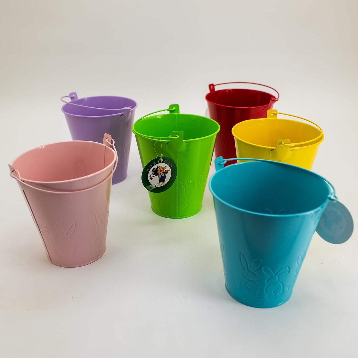 Colorful Small Metal Buckets, Medium Tin Pails, Ice Buckets, Galvanized Wedding Buckets, Party Snack Buckets, Flower
