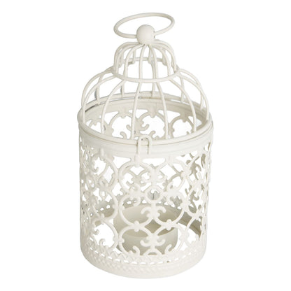 Tealight Lantern Hollow Pattern Decorative Metal Bird Cage Candle Holder for Dining Table Wedding Party