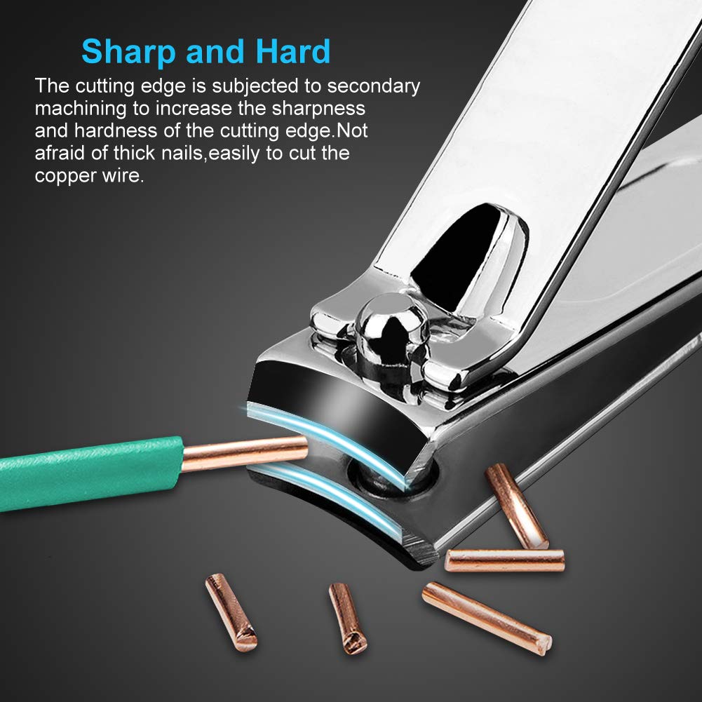Nail Clippers Set Fingernail and Toenail Clipper Cutters, Manicure Pedicure Kit 18 Pieces Stainless Steel Professional Grooming Kits, Nail Care Tools with Luxurious Travel Case