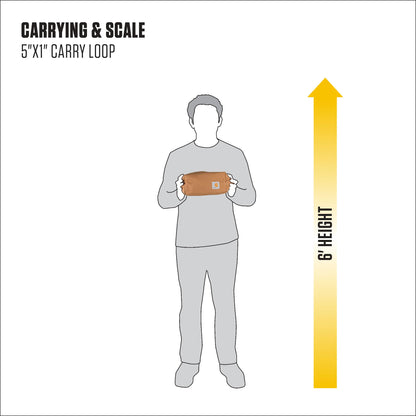 Carhartt Durable Travel Kit, Organize Essentials W/the Water Resistance Toiletry Bag, Carhartt Brown