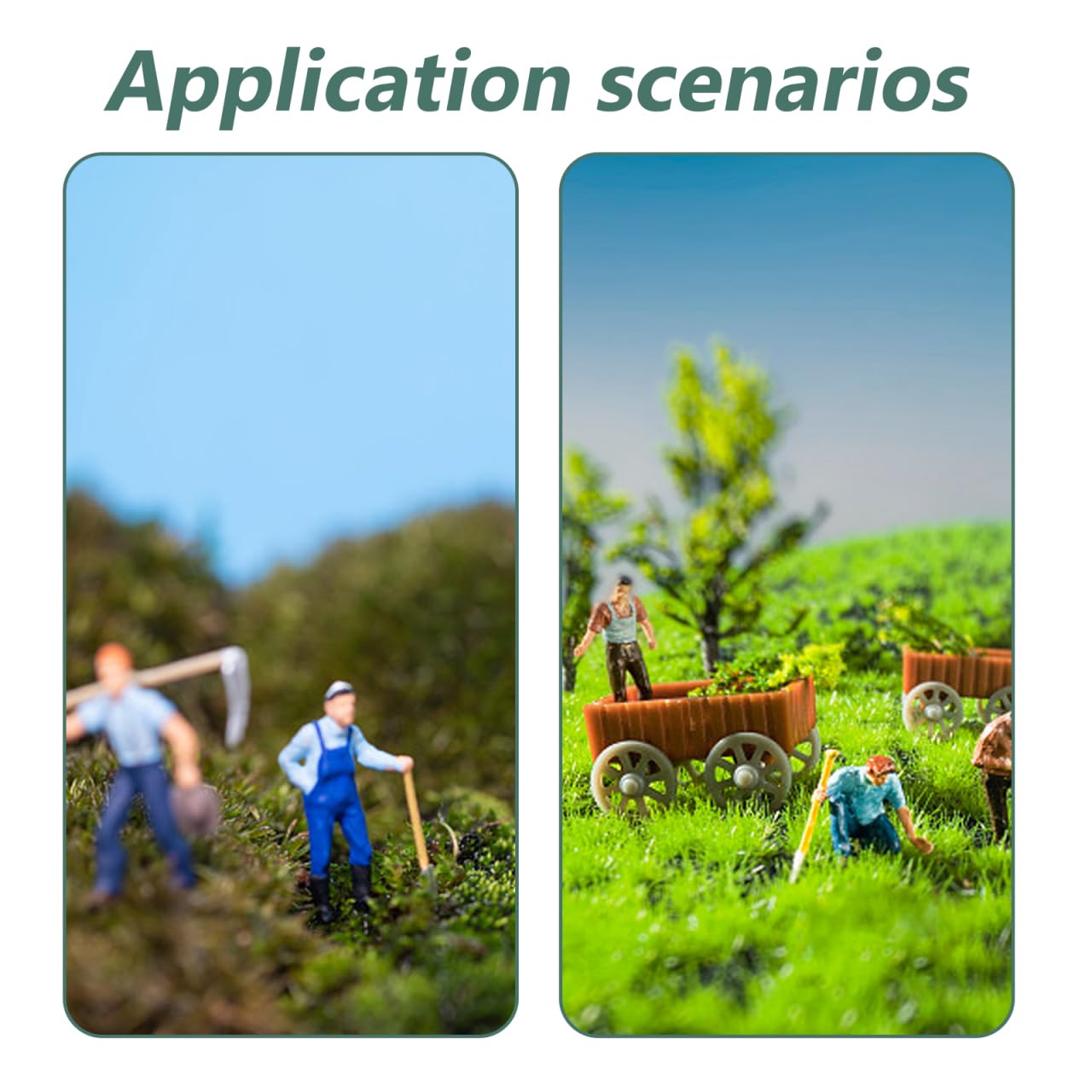 NUOBESTY Mini Shovel Rake Farm Model Kit Vegetable Figurines Mini Garden Tools Dollhouse Decorations Miniature Field Scene Landscape Outdoor Small Ornament Resin 1 Set