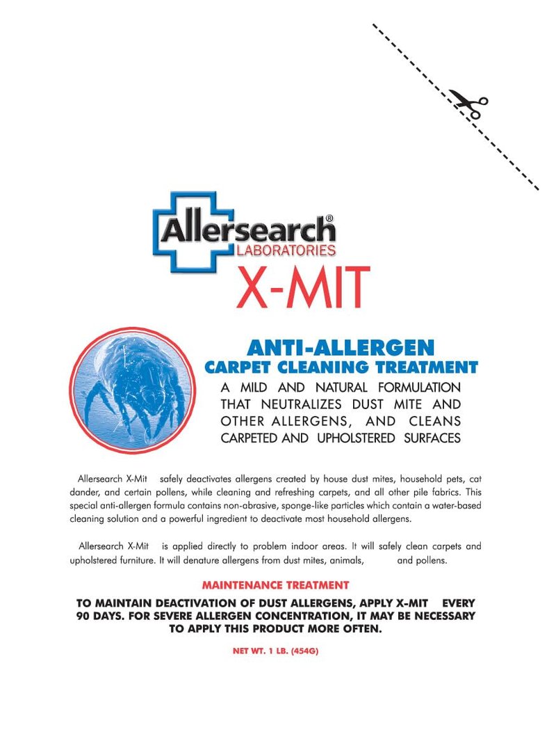 Allersearch X-Mit Anti-Allergen Carpet Cleaning Powder