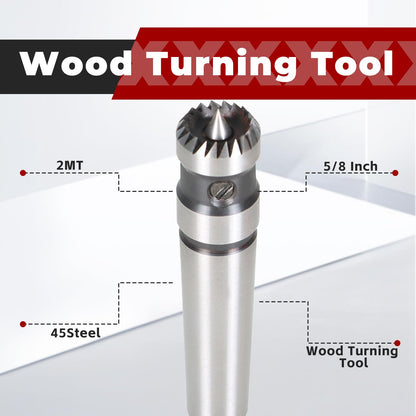 findmall 2MT Wood Turning Tool with 5/8 Inch Super Wood Lathe Drive Center for Wood and Metalworking Lathe Drive Center