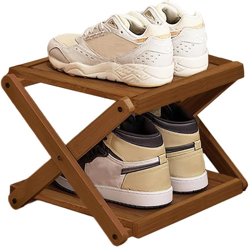 Closet Closet, (2 Simcat Shoe Rack for Bamboo Shoe Storage Freestanding Shoe Storage Shelf for Entryway, Front Door