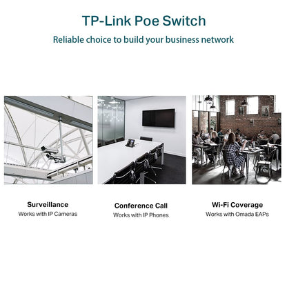 TP-Link TL-SG1016PE | 16 Port Gigabit PoE Switch | Easy Smart Managed | 8 PoE+ Ports @150W | Plug & Play | Sturdy Metal w/ Shielded Ports | QoS, Vlan, IGMP & LAG, Free Expert Help