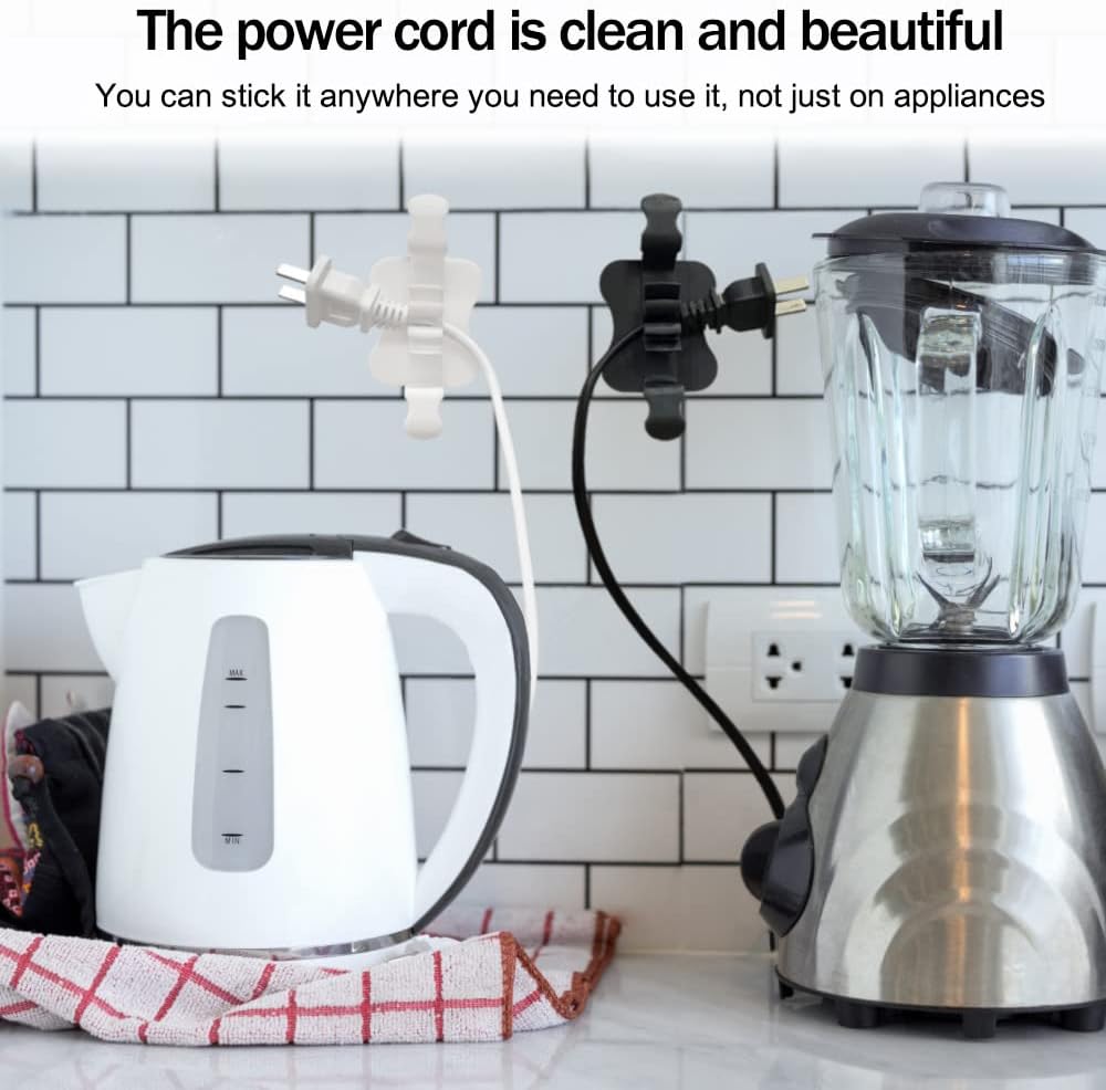 6 PCS Sticky Cord Organizer for Kitchen Appliances, Sturdy Cord Wrapper for Small Appliances, Mixer, Pressure Cooker,