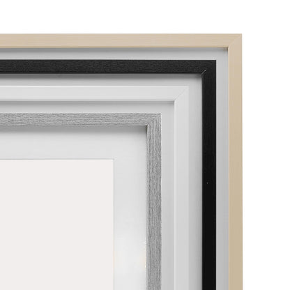 Stupell Industries Simple Pressed Flowers Gray Framed Print Under Glass, design by Lettered and Lined, 16 x 13