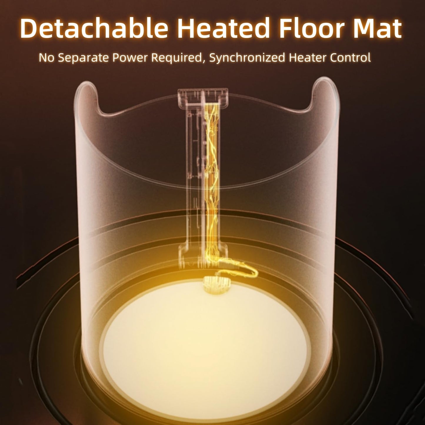 Under Desk Heater, Electric Foot Warmer for Office & Home, Quiet Portable Feet Warmer with Heated Floor Mat, Foot heater with Thermostat and Timer Indoor Use for Foot Leg Grey Cylindrical UEMUSI