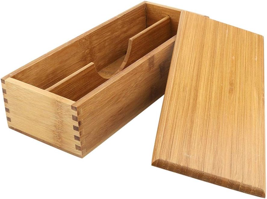 Cutlery Box with Lid, Japanese Chopsticks Box Tableware Spoon Cage, Bamboo Chopstick Spoon Storage Box for Kitchen