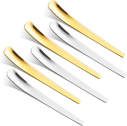 Ziha OTZMA 6-Piece Set, (3 3 Dessert Spoons Premium Stainless Steel Tea Spoons for Dessert, Ice Cream, Fruit Salads