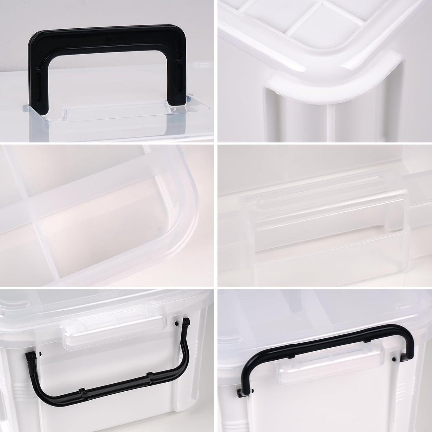 15qt HEY FOLY White Medicine Organizer Storage Box with Tray, Plastic First Aid Box Empty, Thickened Medicine Container
