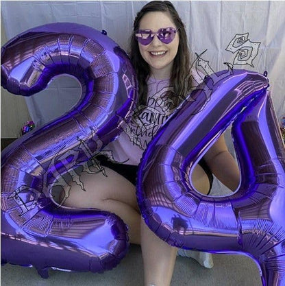 Purple Number 6 Balloon - 40 Inch Giant Foil Balloon for 6th Birthday Party Decorations