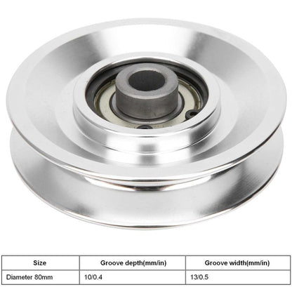 Moofey Aluminum Pulleys, 80mm Diameter Pulley Wheel, Gym Pulley for for Cable Machine Gym Equipment Part Garage Door