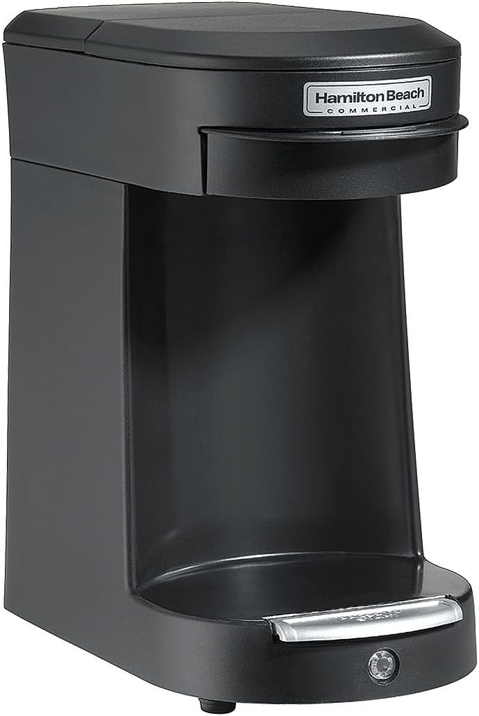 Hamilton Beach Commercial Black 1 Cup Pod Coffeemaker, HDC200B Single Serve Coffee Brewer