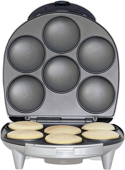 Brentwood AR-136 Silver 6 Piece Non-Stick Arepa Maker, 1"