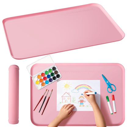 Silicone Art Mat for Crafts, 24"x16" Silicone Painting Mat to Keep Clean Protects Surfaces Perfectly for Crafts, Legos, Resin & Jewelry-Making, DIY Crafts Mat