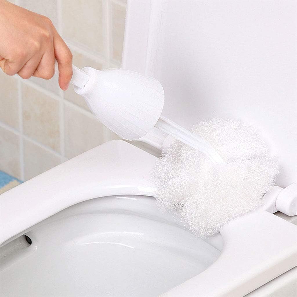 Multifunction Squeeze Water Cotton-Type Toilet Cleaning Brush - Soft Bristle Home Toilet Brush with Holder