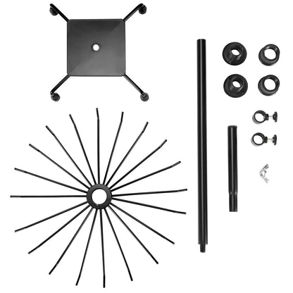 QWORK 2-Tier Rotating Metal Jewelry Display Stand – 2 Pack Adjustable Height Organizer for Necklace, Earrings & Key Rings