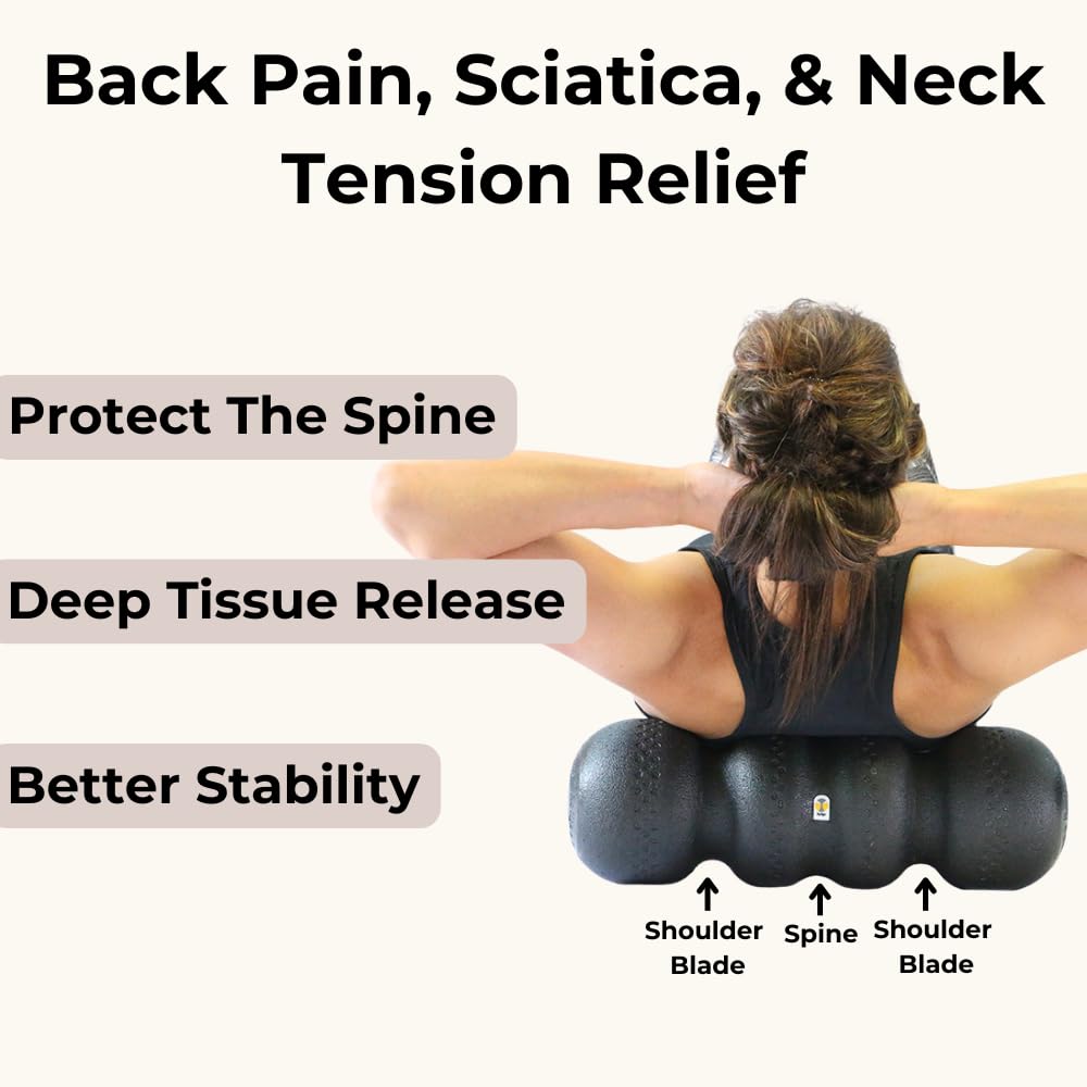 Rollga Foam Roller LITE - High Density Foam Roller for Back Pain Relief, Deep Tissue Massage & Muscle Recovery. Physical Therapy Exercise Tool for Neck, Back, Legs, & Feet. Yoga & Pilates Roller