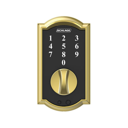 SCHLAGE BE375 CEN 622 Touch Keyless Touchscreen Electronic Deadbolt Lock, Matte Black