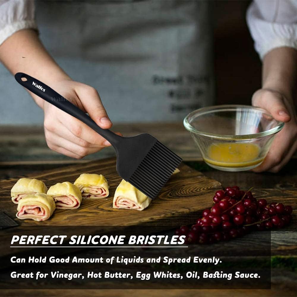 WALFOS Extra Large Silicone Basting Pastry Brush - 2.5 inch Wide Bristle Brush for BBQ Grill Baking Kitchen Cooking