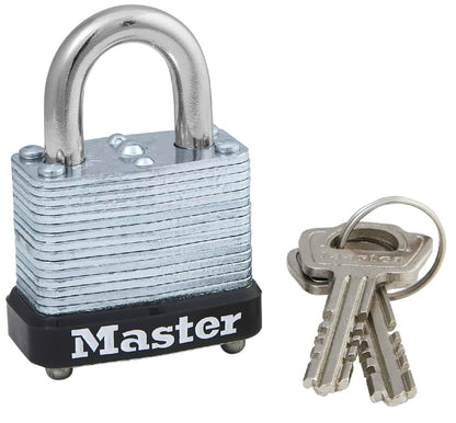 Master Lock 105D Laminated Steel Warded Padlock, 1 Count (Pack of 1) 1-1/8" Wide, 105D