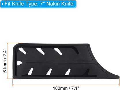 PATIKIL Plastic Safety Knife Cover Sleeves, 2 Pack for 7" Nakiri Knife, Universal Blade Protector, Black