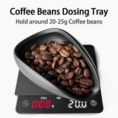 Coffee Bean Dosing Cup and Spray Bottle Kit, Portable Spray for Reducing Coffee Power Static, Frosted Black
