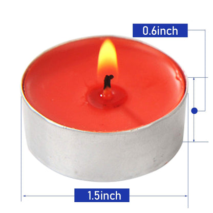 Visen 50Pack Tealight Candles, Unscented, Smokeless, Dripless, 4 Hours Burn Time, Perfect for Home, Romantic Decor, Pool, Shabbat, Weddings & Emergencies