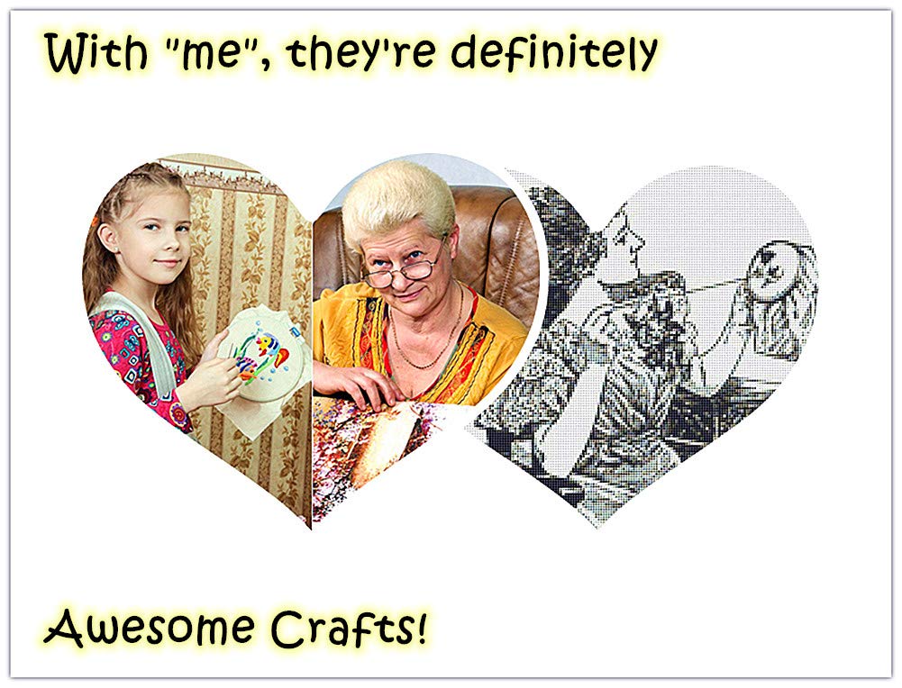 Awesocrafts 4 Pack Cross Stitch Kits, Four Seasons Easy Patterns Cross Stitching Embroidery Kit Supplies, Stamped or Counted (Four Seasons, Counted)