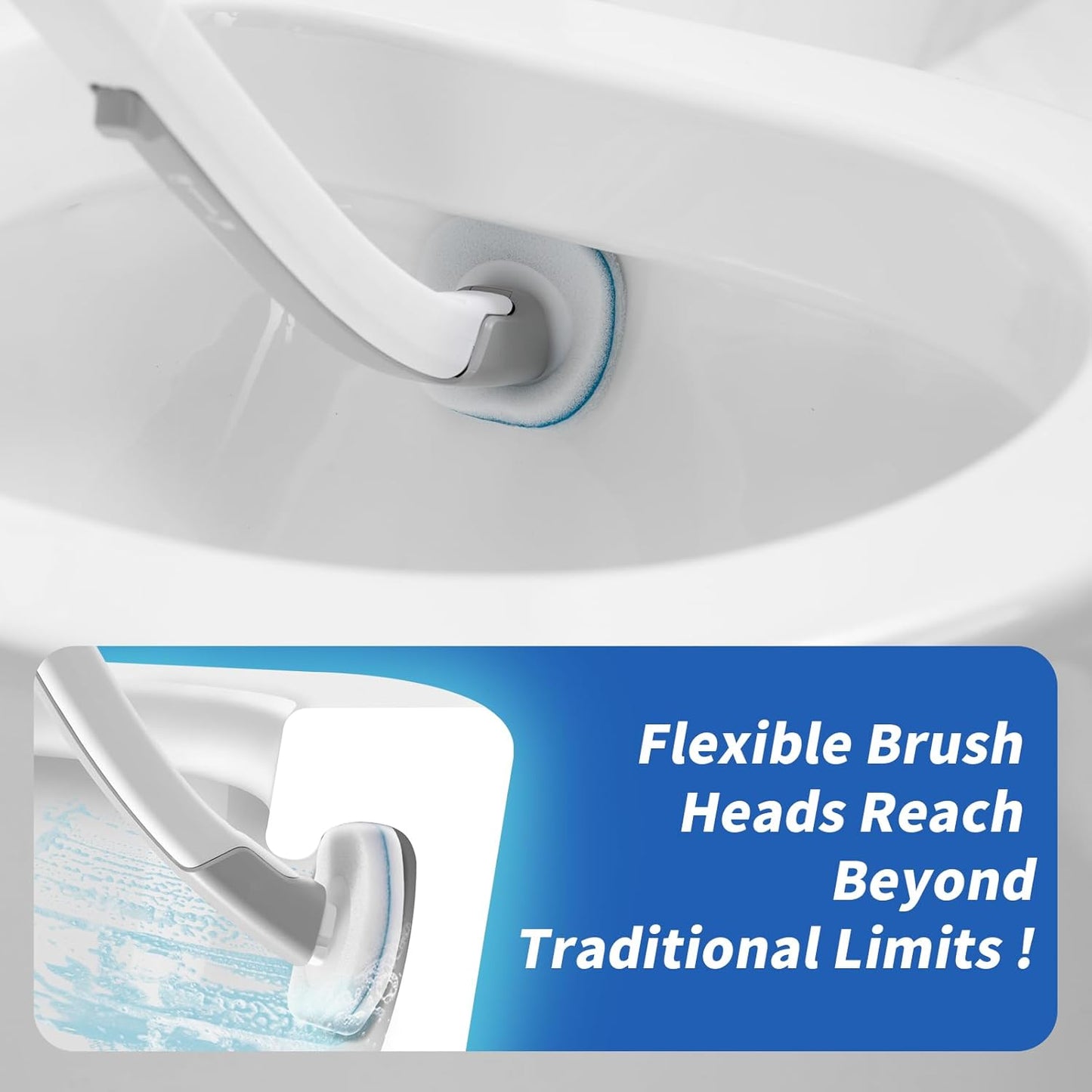 28 Count oshang Toilet Brush Refills, Toilet Refill Pads, Disposable Toilet Brush Heads for Bathroom Cleaning