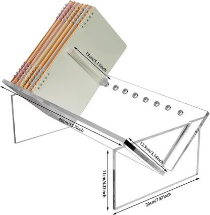 Acrylic Desktop Bookshelf, Clear Mini Bookcase for Magazines, CDs, Storage Organizer for Office Home