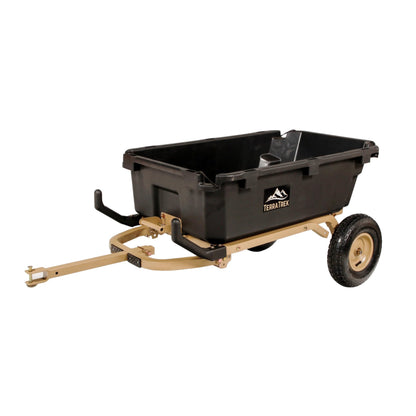 TerraTrek Heavy-Duty Garden Cart on Wheels – 7 Cu. Ft. 2-in-1 Utility Wagon & Wheelbarrow, Push or Tow Design, 600 lb. Capacity, All-Terrain Utility Cart with 13" Pneumatic Wheels