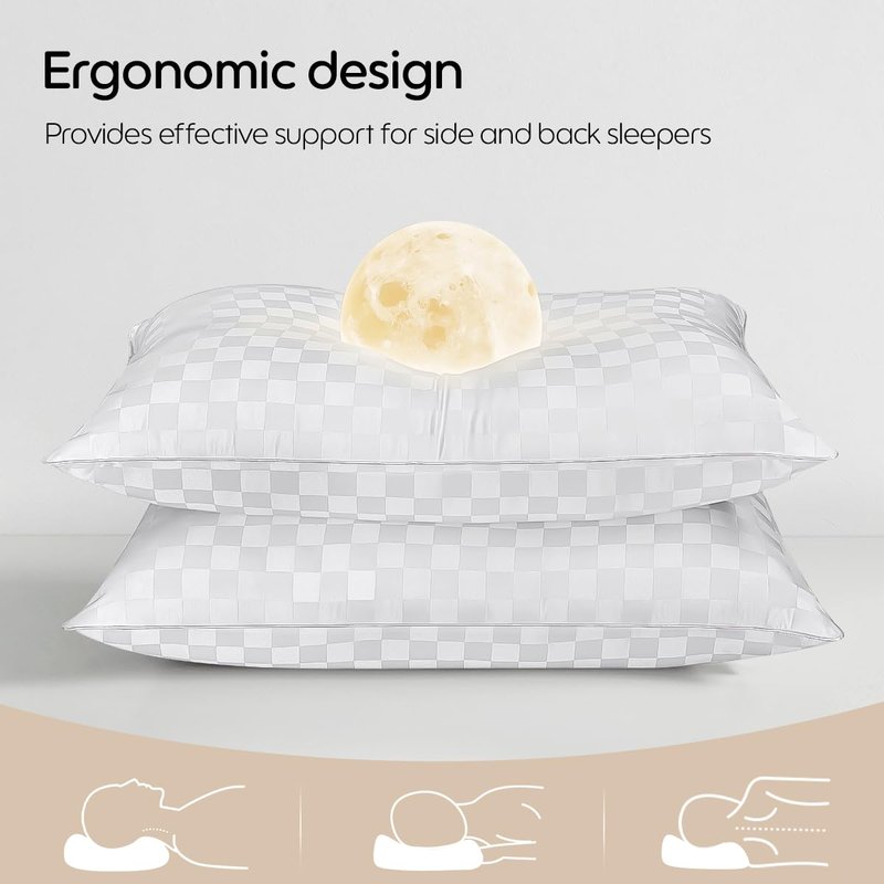 Swandream Pillows Standard Size Set of 4 Soft and Skin Friendly | Down Alternative Pillow for Back, Stomach or Side Sleepers, 20x26 Inches