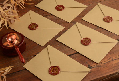Wax Seal Stamp Set, Sealing Wax Stamps Copper Seals with Wooden Hilt, Vintage Retro Wiccan Seal Wax Stamp (Triple Moon&Pentagram&Tree of Life)