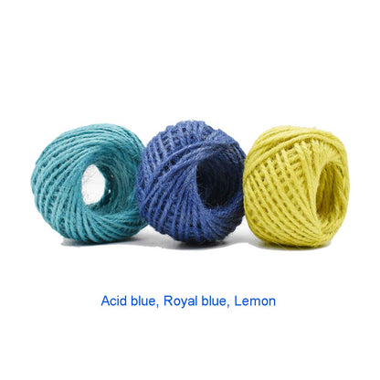 12 Color Jute Twine Natural Jute String 2mm 3 Ply for Artworks, DIY Crafts, Gift Wrapping & Embellishments - 33 Yard per Roll