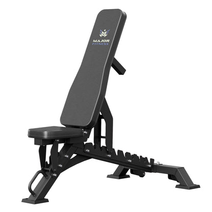 MAJOR FITNESS Adjustable Weight Bench (Elite Version) - 1300LBS Capacity, 32 Positions for Strength Training, Bench Press, and Full-Body Workouts for Home or Garage Gym, Black