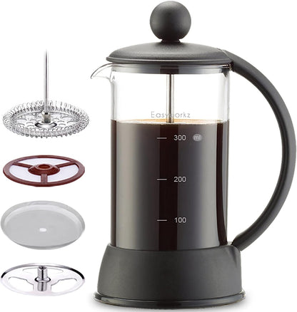 Easyworkz Eclipse 12 oz French Press Coffee Maker with Borosilicate Glass