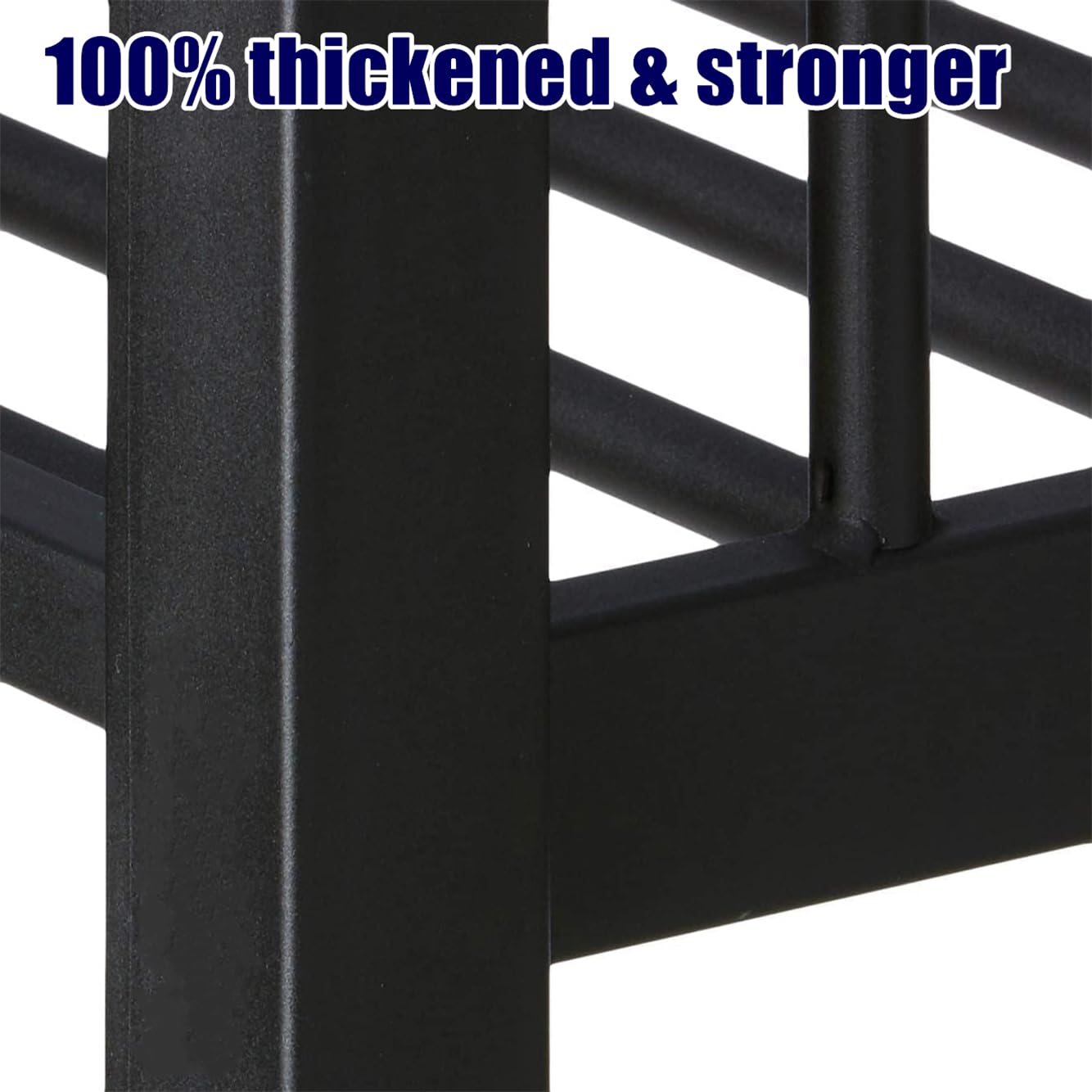 NOAHLEO Stronger & Safer Heavy Duty Metal Twin Over Full Bunk Bed with Twin Trundle for Adults Teens, More Stable Thickened Steel Bunkbed (Twin Over Full Bunk Bed with Twin Trundle)