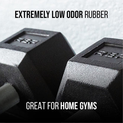 Rep 5-50 lb Rubber Hex Dumbbell Set, Low Odor